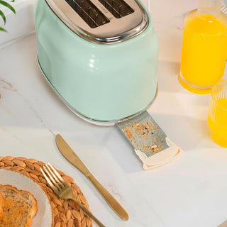 Salter Retro Green 2-Slice Toaster - Wide Slots, 6 Browning Levels, Defrost, Reheat & Cancel, High-Lift Eject, Removable Crumb Tray, Self-Centring, Anti-Jam Function, For Bagels, Vintage Design, 815W (Copy)