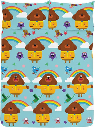 Hey Duggee Reversible Duvet Set - Hey Duggee Hug Design - Cot Junior, Single and Double