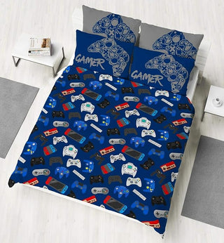 Gamer Reversible Duvet Set - Gaming Controller Design - Single and Double