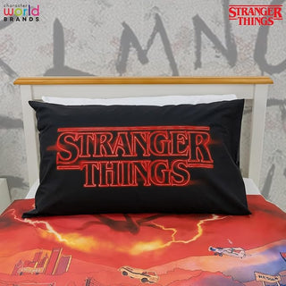 Stranger Things Reversible Duvet Set - Hawkins Town Map Design - Single and Double
