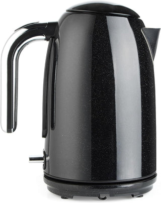 Salter Boston 1.7L Kettle – Electric Cordless, Rapid Boil, 360° Swivel Base, Removable Limescale Filter, Boil Dry Sensor, Strix Controller, Water Level Indicator, Auto Shut Off, 3kW, Black Shimmer