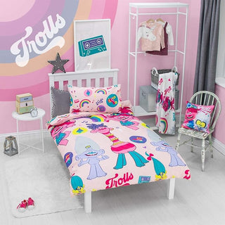 Trolls Reversible Duvet Set - World Tour Design - Single