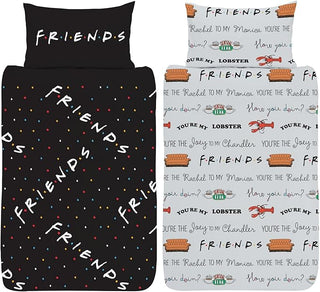 Friends Reversible Duvet Set - Logo Design - Single