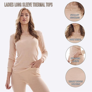 Heatforce Ladies Thermal Long Sleeve Top - 0.45 TOG - Black, White and Mix Pack