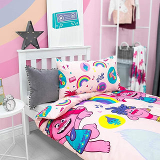 Trolls Reversible Duvet Set - World Tour Design - Single