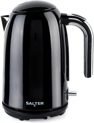 Salter Boston 1.7L Kettle – Electric Cordless, Rapid Boil, 360° Swivel Base, Removable Limescale Filter, Boil Dry Sensor, Strix Controller, Water Level Indicator, Auto Shut Off, 3kW, Black Shimmer