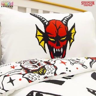 Stranger Things Reversible Duvet Set - Hellfire Club Design - Single