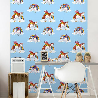 Kid Collection Wallpaper - Rainbow Unicorn Design