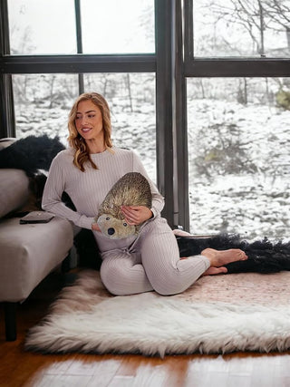 K Collection 3D Novelty Hot Water Bottle With Removable Cover -  750 ML Capacity - Hedgehog Design