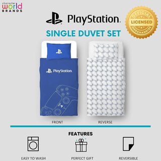 Playstation Reversible Duvet Set - Hand Control Design - Single