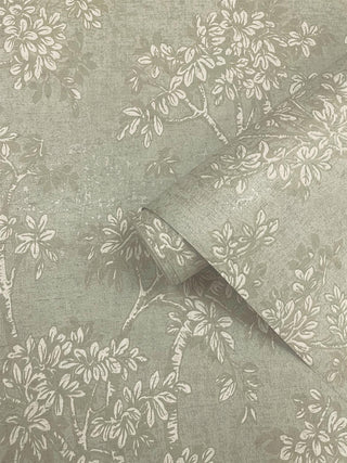 Holden Decor Hawthorn Trail Sage Wallpaper 76011 – Elegant Botanical Leaf Design – 10m Roll