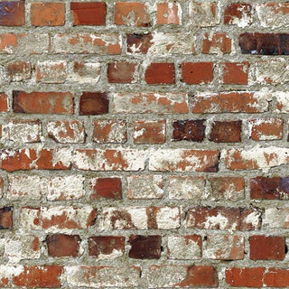 Muriva Stone Loft Orange and White Brick Wallpaper - 10m x 53cm Wide
