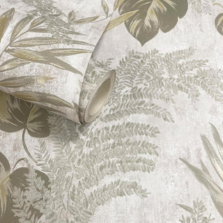 Muriva Phelan Leaf Cream Wallpaper 209112 – Elegant Botanical Design