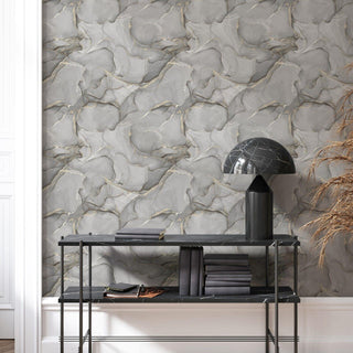 Muriva Elysian Marble Black and Gold Wallpaper 212512 – Luxury Marble Effect Wallcovering