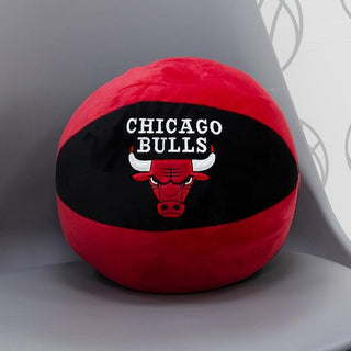 NBA Ball Shaped Cushion - Chicago Bulls Design - 25cm x 25cm