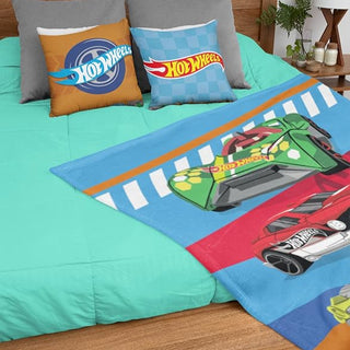 Hot Wheels Fleece Blanket - Epic Race Car Design - 100% Polyester - 100 x 150cm