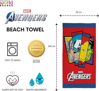 Disney Towel - Marvel Avengers Design - 100% Cotton - 140 x 70cm