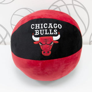 NBA Ball Shaped Cushion - Chicago Bulls Design - 25cm x 25cm