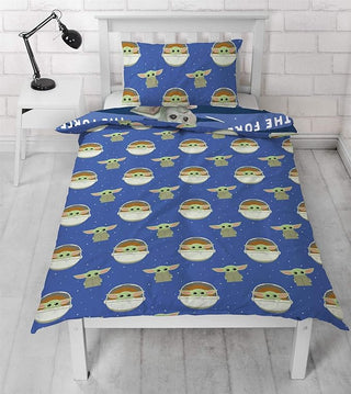 Star Wars (The Mandalorian) Reversible Duvet Set - Baby Yoda Design - Single and Double