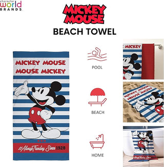 Disney Towel - Mickey Mouse Design - 100% Cotton - 140 x 70cm