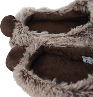 Keanu Kids Faux Fur Slippers - Sloth Design - Mule