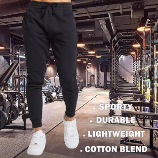 Keanu Mens 2 Pack Slim Fit Joggers - Black Designs - Cotton Blend