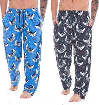 Keanu Kids 2 Pack Lounge Pants - Blue/Grey Controllers Design - 7 to 13 Years