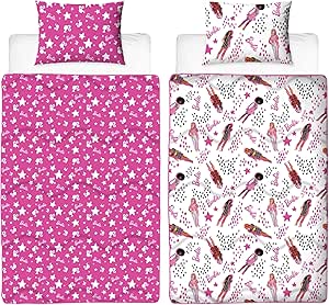 Barbie Reversible Coverless Duvet Set - Stars Design - Single
