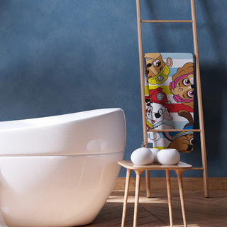 Paw Patrol Towel - Marshall, Chase, Rubble & Skye Design - 100% Cotton - 140 x 70cm