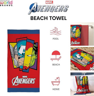 Disney Towel - Marvel Avengers Design - 100% Cotton - 140 x 70cm