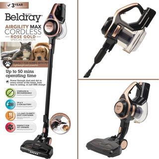 Beldray Airgility Max 120W Cordless Stick Multi-Surface Vacuum And Floor Cleaner