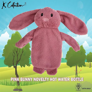 K Collection 3D Novelty Hot Water Bottle With Removable Cover -  750 ML Capacity - Bunny Design