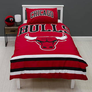 NBA Reversible Duvet Set - Chicago Bulls Design - Single and Double