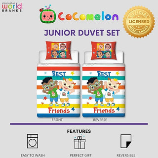 CoComelon Reversible Duvet Set - Bets Friends Design - Toddler Cot Bed