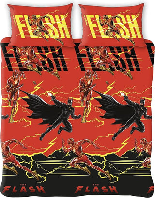 DC Justice Reversible Duvet Set - The Flash Design - Single and Double