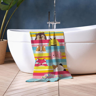Squishmallows Official Kids Towel | Super Soft Feel, Stripes Design | Perfect The Home, Bath, Beach & Swimming Pool | One Size 70cm x 140cm