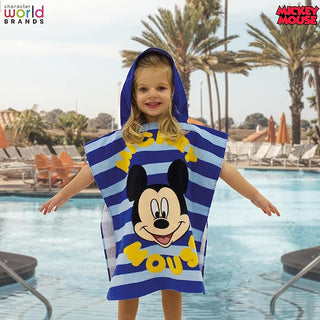 Disney Hooded Towel Poncho - Mickey Mouse Design - 100% Cotton - 115 x 50 cm