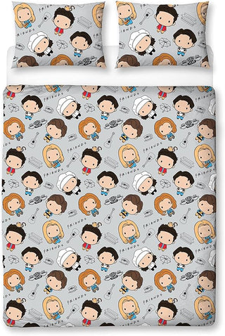 Friends Reversible Duvet Set - Chibi Design - Single and Double