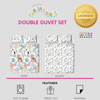 Squishmallows Reversible Duvet Set - Characters Design - Double