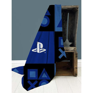 Playstation Fleece Blanket - Icons Check Design - 100% Polyester - 100 x 150cm