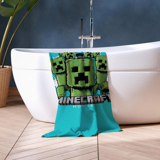 Minecraft Movie Towel Super Soft Feel, Creepers Gaming Design  Perfect The Home, Bath, Beach & Swimming Pool  One Size 140cm x 70cm