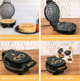 Harry Potter Iconic Glasses Waffle Maker Makes Joker Waffles Fun Kitchen Appliance Non-Stick, Compact and Easy to Use (Copy) (Copy)