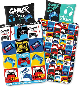 Gamer Reversible Duvet Set - Levels Design - Single