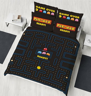 Pacman Reversible Duvet Set - Maze Design - Single and Double