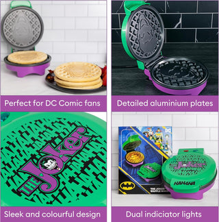 The Joker Waffle Maker Makes Joker Waffles Fun Kitchen Appliance Non-Stick, Compact and Easy to Use