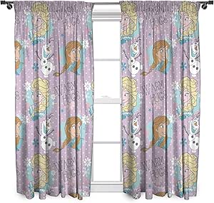 Disney Curtains - Frozen Design - 66" Wide x 54" Drop