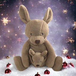 K Collection 3D Novelty Hot Water Bottle With Removable Cover -  750 ML Capacity - 2 Pack Kangaroo Design