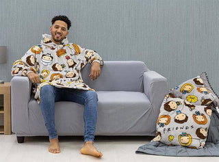 Friends Unisex Fleece Oversized Hoodie - Group Design - Super Soft Sherpa