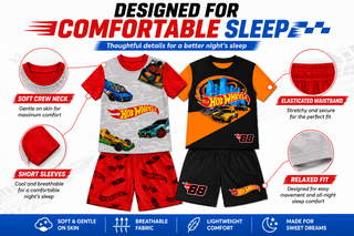 Hot Wheels Boys Short Pyjamas Pack of 2