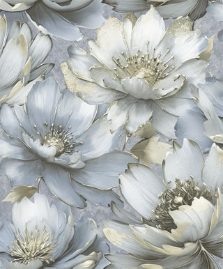Muriva Aminah Floral Blue Wallpaper 224504 10m Roll Elegant Botanical Feature Wall